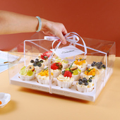 12粒纸杯蛋糕包装 透明盒子四粒六粒马芬杯子打包盒 盒2粒4粒6粒装