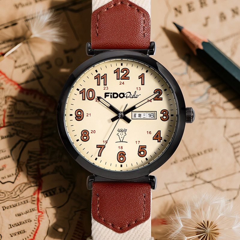 森林人系列石英表复古风腕表
