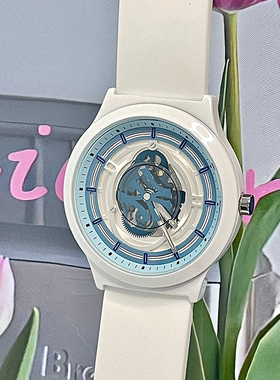 MLB手表美职棒欧美潮牌NY机械风腕表男女学生运动休闲白色手表605