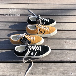 Converse匡威One Star黑黄色Jack Star低帮翻毛皮163268c 164525C