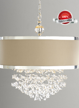 纽约下城公园进口uttermost三月飘雪奢华风银边水晶吊灯餐厅客厅