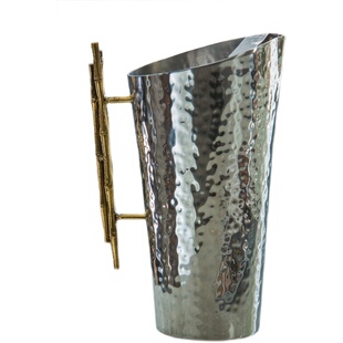 现 纽约下城公园进口新古典竹节把手波光粼粼手工锻打冷水壶花瓶