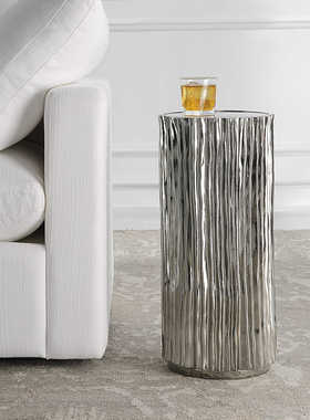 纽约下城公园进口uttermost银河瀑布雨现代风镜面边桌边几