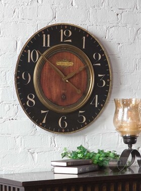 纽约下城公园进口uttermost亚历桑德罗古典木质铜配件挂58cm