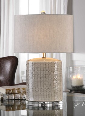 纽约下城公园进口uttermost婆娑的光影质感陶瓷台灯卧室高66cm