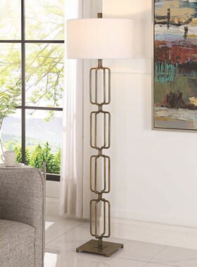 纽约下城公园进口uttermost肖恩四方同心链现代轻奢风格落地灯