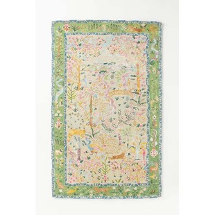 纽约下城公园进口失乐园万物生灵古典东方风羊毛加丝地毯多尺寸