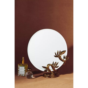 现 纽约下城公园进口神秘伊甸园金蛇揽月铜制化妆镜装饰摆件