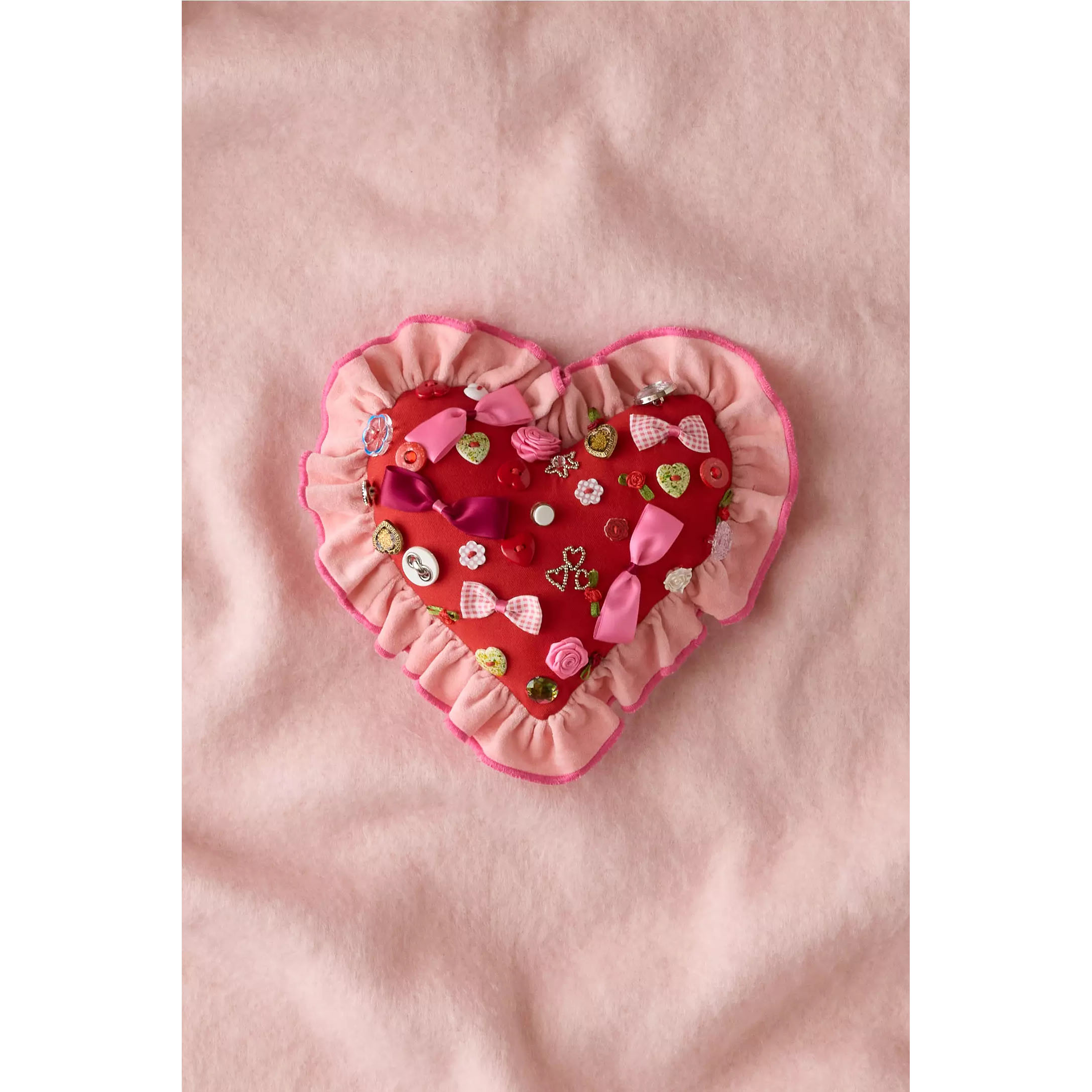 现 纽约下城公园进口被甜蜜占据粉红复古纽扣花边小巧手伴靠垫