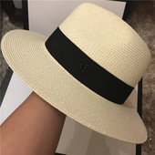刘涛高圆圆同款 巴拿马草帽英伦帽女夏遮阳礼帽海边出游折叠沙滩帽