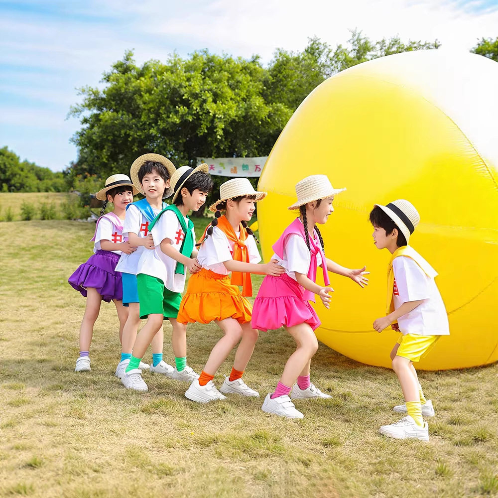 幼儿园园服夏季套装小学生校服 中学生幼儿园国风园服棉质儿童T恤