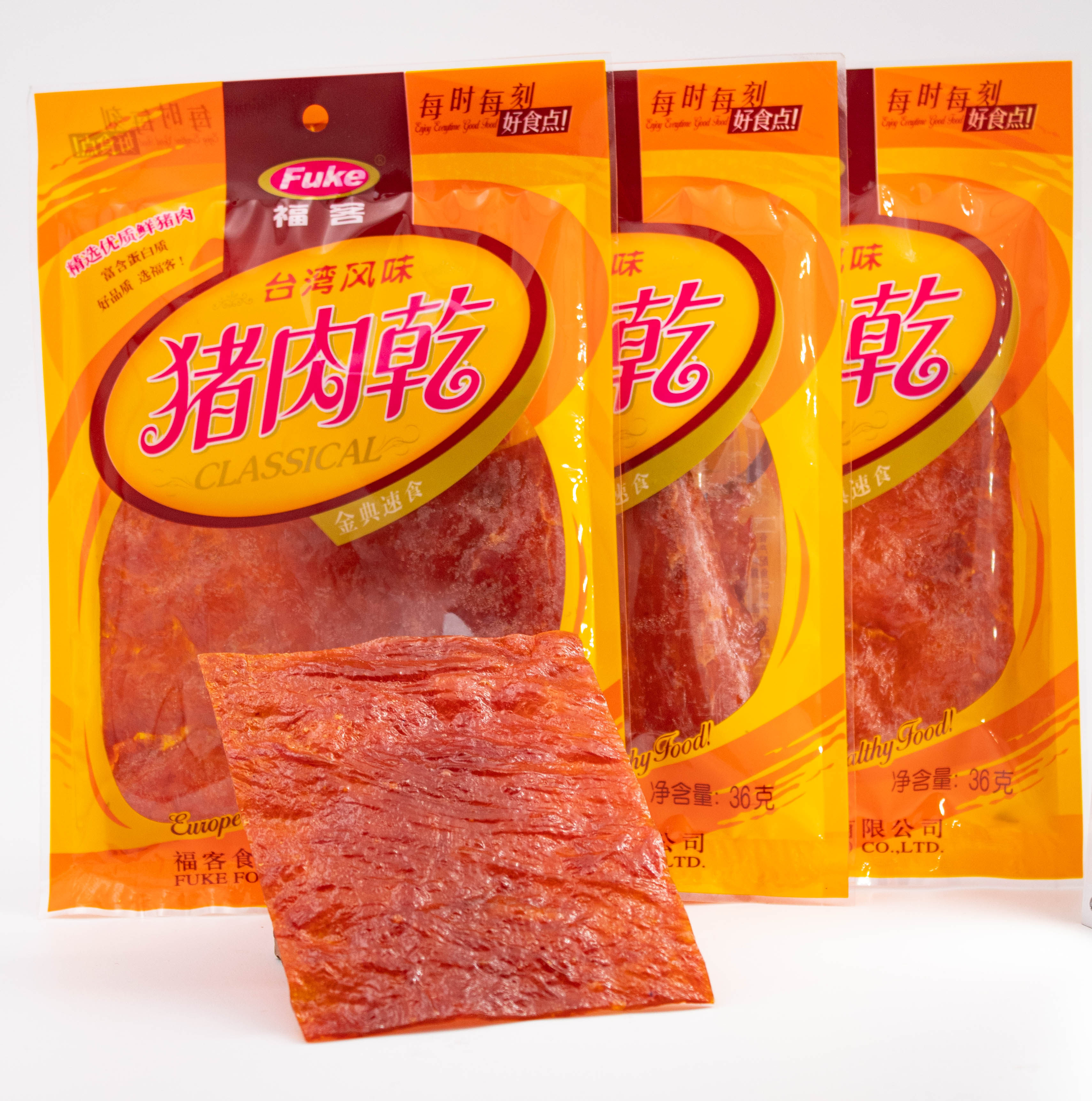 石狮特产福客猪肉脯36克大包袋装闽南风味即食猪肉片办公室小零食