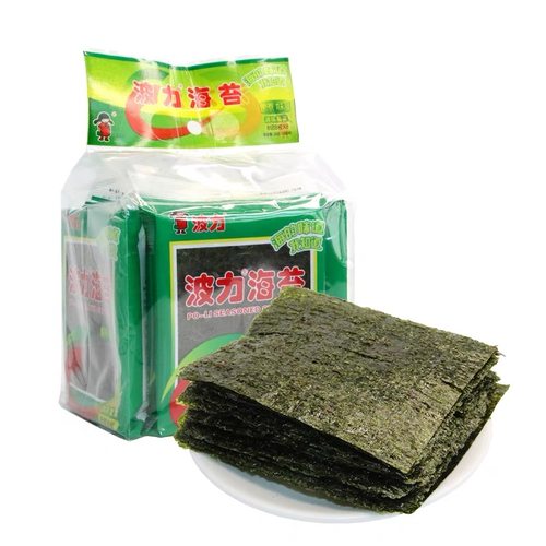 波力海苔调味紫菜8切8枚8包24g