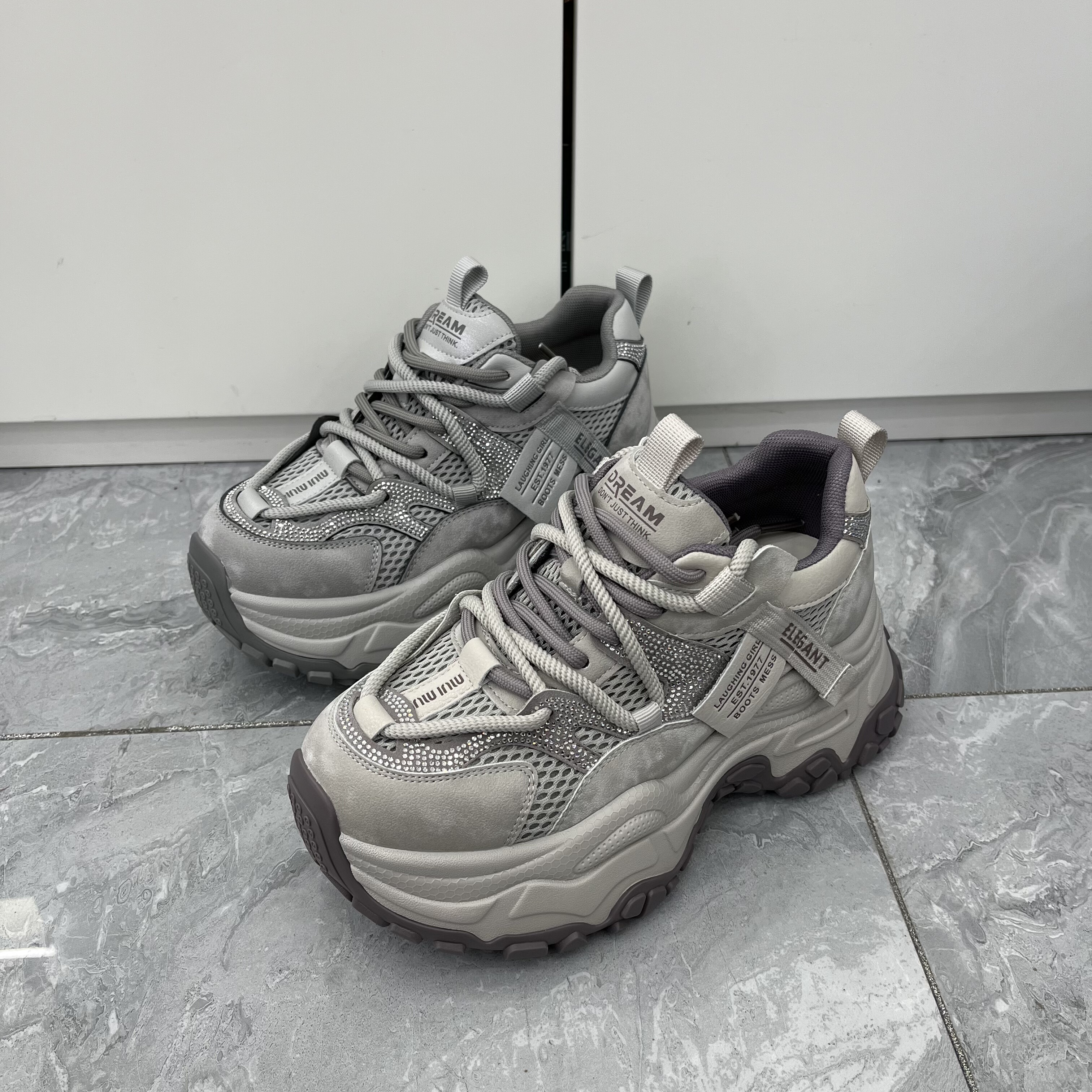 2026春季女鞋松糕厚底低帮单款休闲鞋网面女款老爹鞋女潮鞋女单鞋,女鞋,老爹鞋,淘宝优惠券,粉丝福利购,淘宝优惠卷