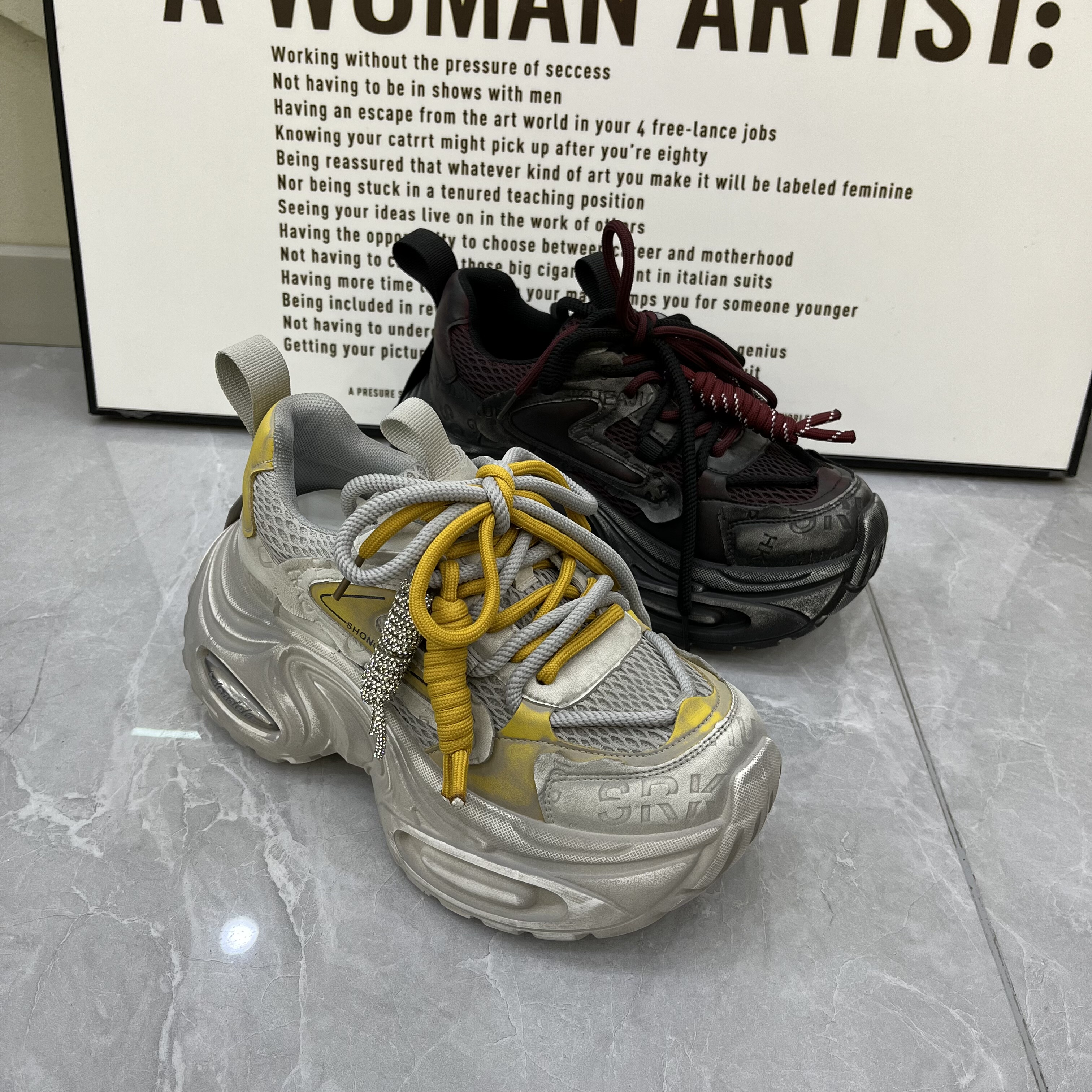 2026春季女鞋超轻松糕厚底低帮休闲鞋网面做旧女款老爹鞋女潮鞋,女鞋,老爹鞋,淘宝优惠券,粉丝福利购,淘宝优惠卷