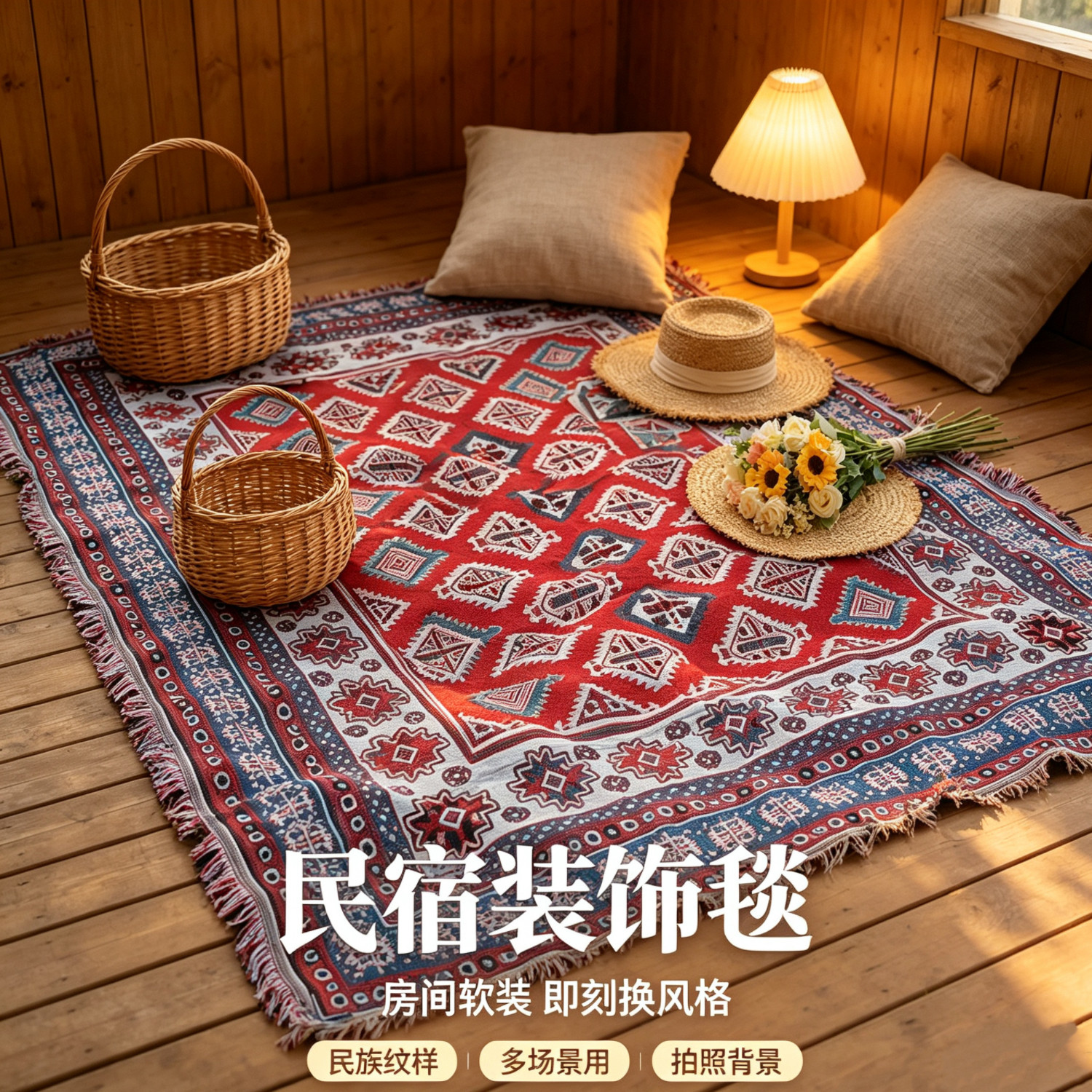 民族风桌布户外野餐垫餐桌布
