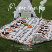 波西米亚风野餐垫ins户外垫子露营用品帐篷地毯野炊地垫折叠桌布
