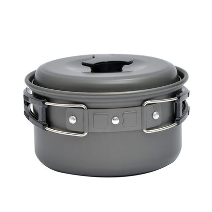 单人套锅铝合金氧化锅具户外装备野外用品炊具单锅 小号