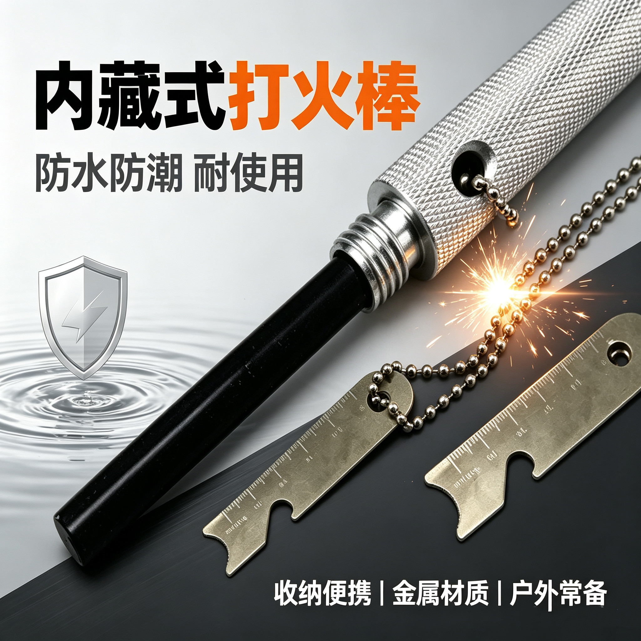 求生户外装备贝尔打火石野外生存者生取火器打火应急装备防水