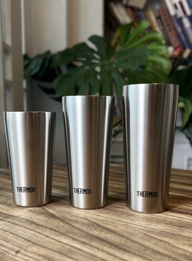 日本膳魔师保温杯不锈钢啤酒杯饮料可乐保冷杯平底杯JDI-300/400