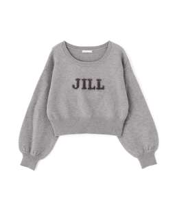 大字母刺绣圆领长袖 日系 jil1 针织套头女 千金