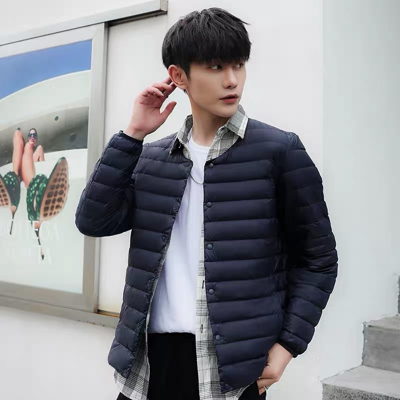 ONJUIQ2024秋冬新款輕薄羽絨服男士短款親膚保暖羽絨內(nèi)膽鴨絨外套
