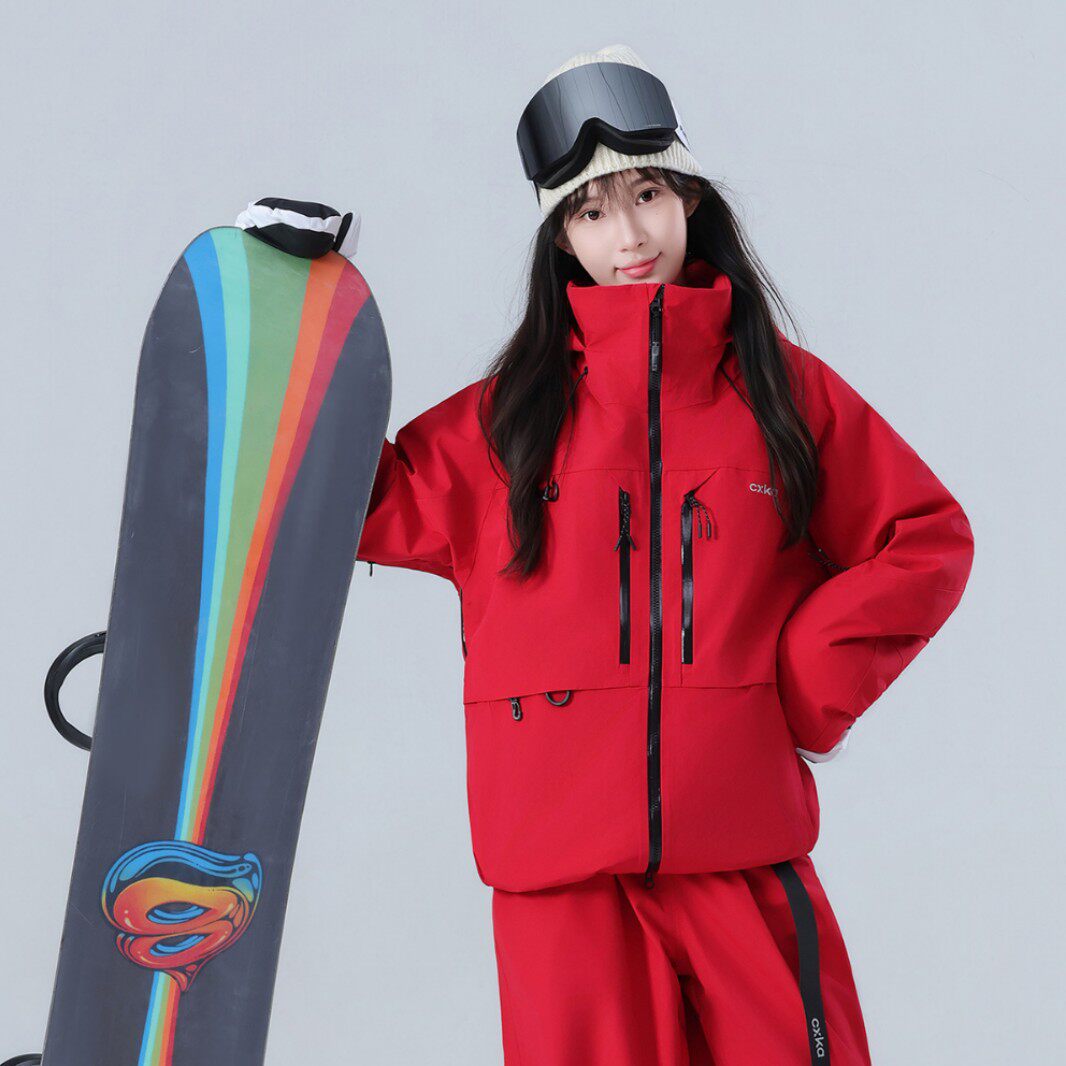 滑雪服上衣女男款单板防水加厚全压胶专业雪服套装3L新款冬季