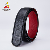 腰带潮 百搭本命年不带头自动扣红裤 稻草人皮带男带身2025新款 时尚