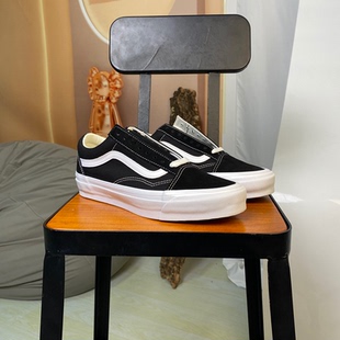 黑白低帮男女板鞋 正品 36高端经典 SKOOL VN000CQDBA2 VANS范斯OLD