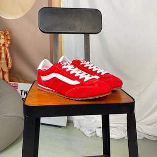 VANS范斯SUPER LOWPRO低帮红色帆布男女同款阿甘板鞋VN000D83IZQ