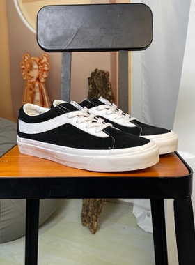 37码微瑕VANS范斯bold Ni经典低帮黑白翻毛皮滑板鞋VN0A3WLPOS7