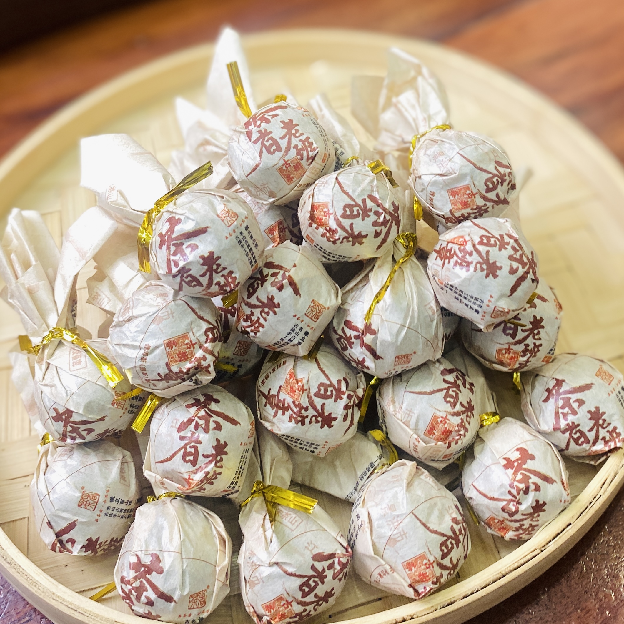 稠厚润滑 2019年 茶者老班章 普洱茶 熟茶古树龙珠 7克*50颗