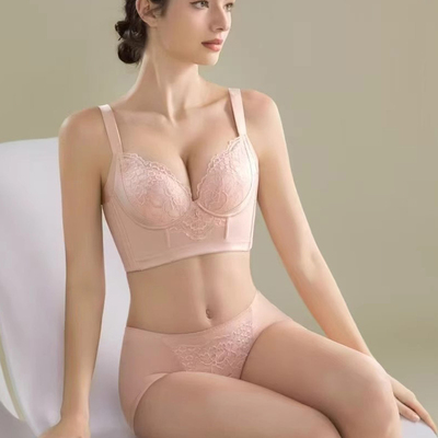 西施尔加宽五排内衣小胸聚拢显大收副乳防下垂软钢圈文胸罩按摩杯