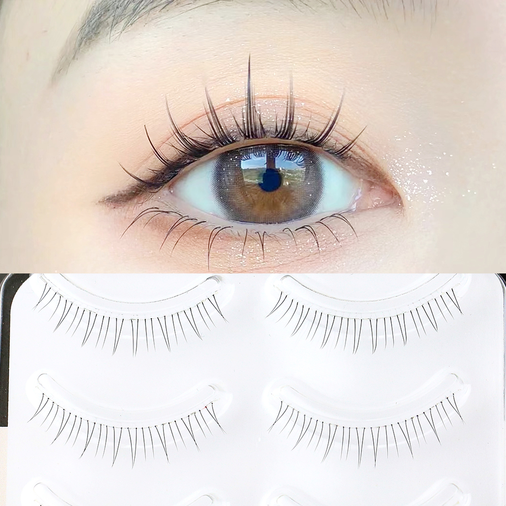 菠萝妹518下睫毛猫耳V型一片式