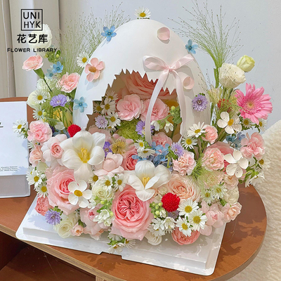破壳日蛋壳花盒生日礼物插花盒