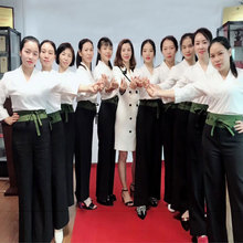 美容师工作服女2019新款 spa养生会所技师服足疗足浴气质套装 夏装