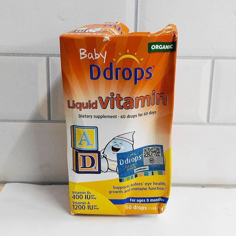 Ddrops滴卓思婴儿维生素ad滴剂复合维生素D3补钙进口一岁以下儿童
