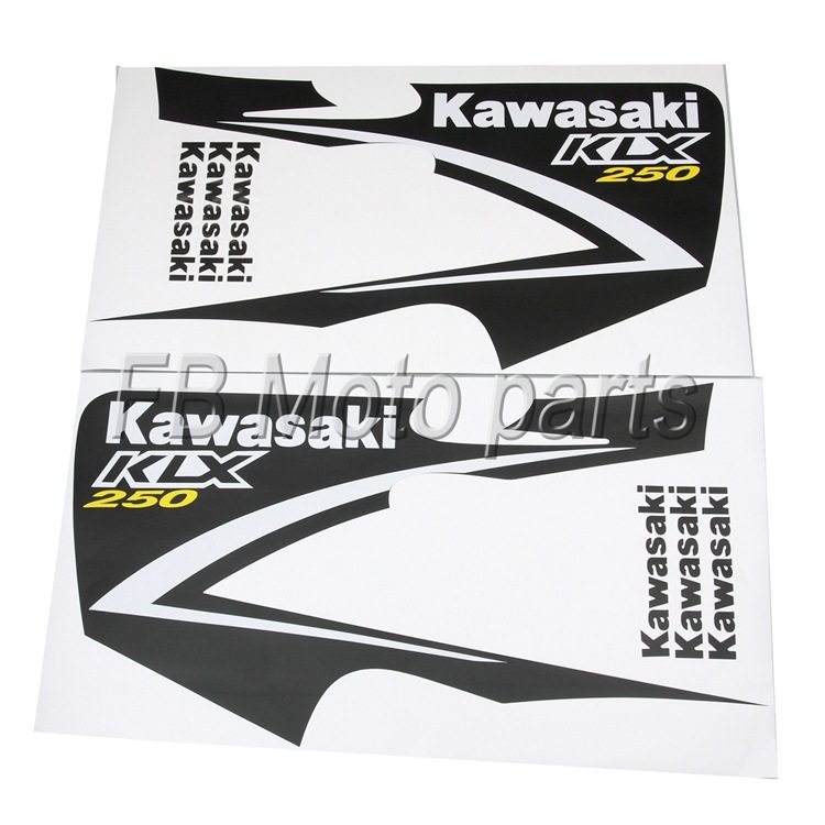 摩托车贴花贴纸适用于全车贴花贴纸绿黑双色kawasaki越野车klx250