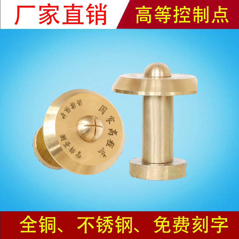 gps点国家高程点观测标沉降标蘑菇点不锈钢纯铜高等水准点控制点
