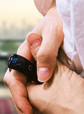 智能闹铃充电磁吸指环连接智能戒指LED蓝牙计数器提醒OLEDapp