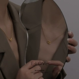 Tide, ретро золотое ожерелье, цепочка до ключиц, простой и элегантный дизайн, популярно в интернете