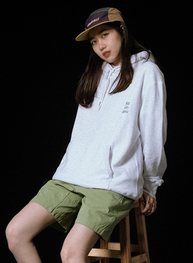 SteppyX mocT别注款 LOOPWHEEL CREWNE套头卫衣连帽纯色日系男女