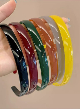 韩国亚克力2024新款果冻发箍带齿塑料防滑压发洗脸头箍发卡女头饰