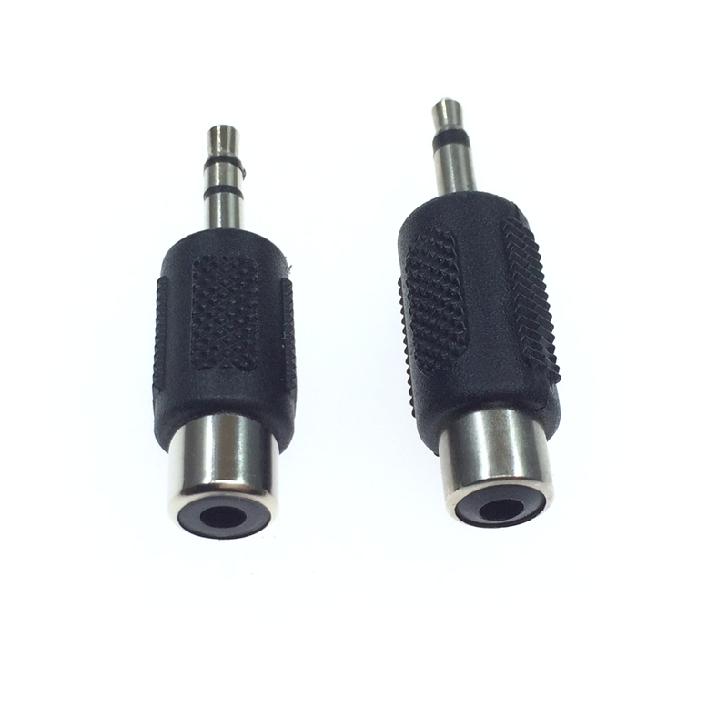 单声道3.5mm转AV母音频头电脑立体声双声道3.5公转莲花RCA母转换