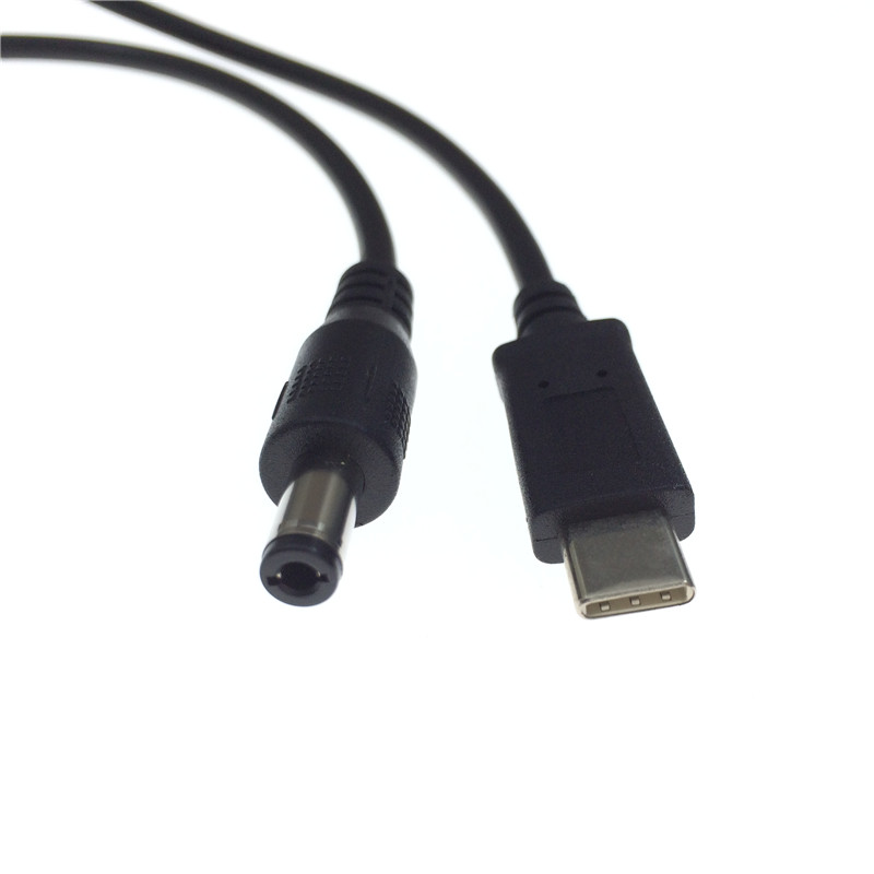 USB3.1 type-c转5.5*2.5mm电源线PD诱骗线usb-c转DC5.5 2.5充电线