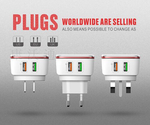 LDNIO 5V 4A 2个USB接口Quick Charge3.0充电器 电源插头手机快充
