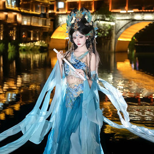 爆款【精卫神女】古风二次元 cos凤凰青鸾神女风发冠头饰额饰套装