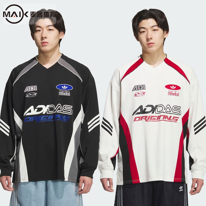 阿迪达斯三叶草赛车风宽松球衣