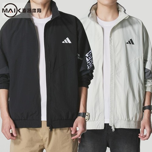 阿迪达斯男梭织防风夹克外套
