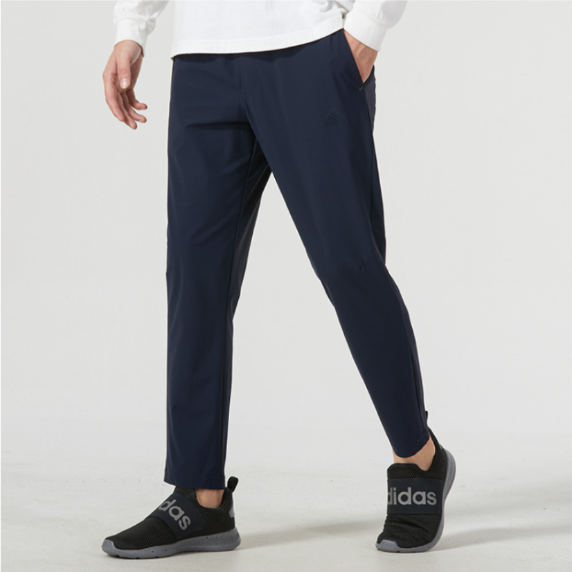 Adidas阿迪达斯男士运动长裤跑步健身训练小脚裤藏青色IV7610 XH